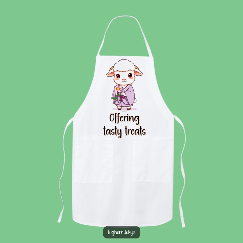 Funny Sheep Lavender Kimono Apron: Cook with Kindness and Charm