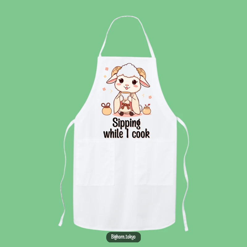 Funny Sheep Kimono Tea Apron: Sip and Cook with Grace and Humor