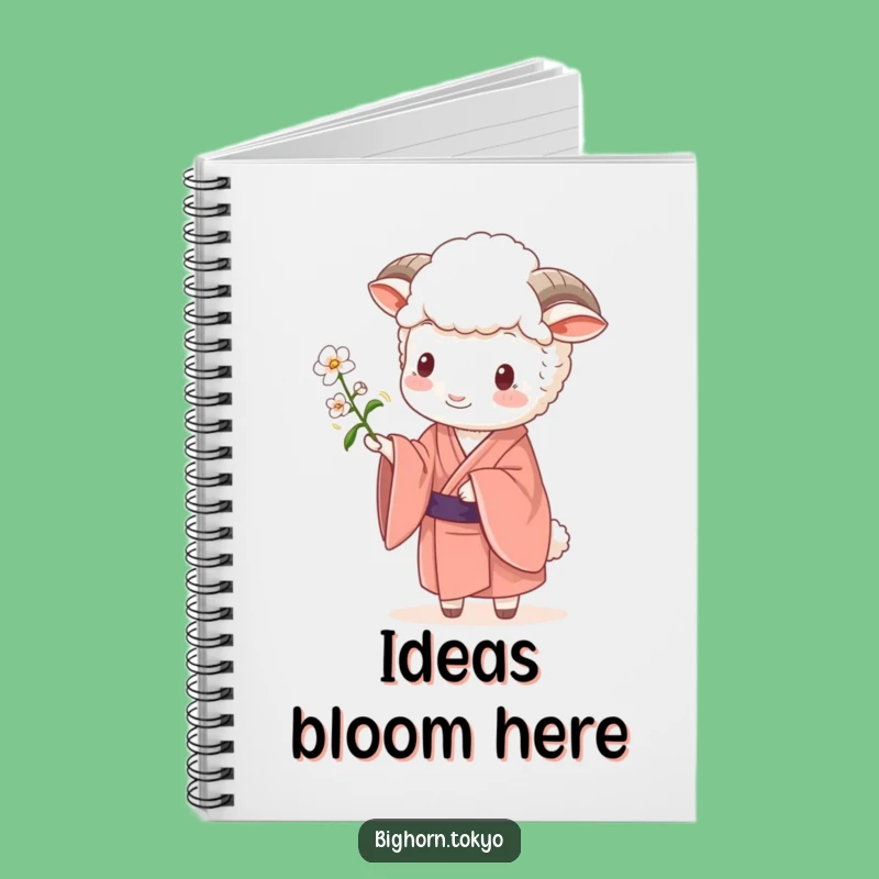 Funny Sheep Kimono Blossom Notebook: Jot Down Thoughts with Floral Flair
