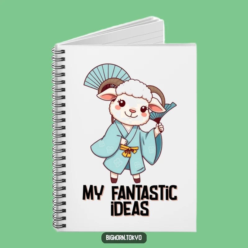 Funny Sheep Blue Kimono Notebook: Dance Through Your Ideas