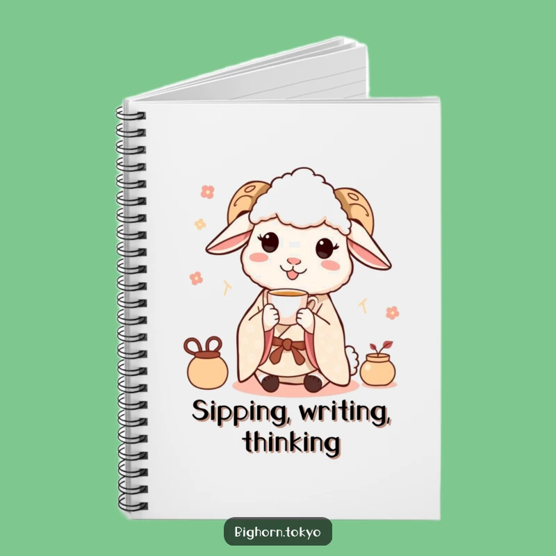 Funny Sheep Kimono Tea Notebook: Jot Down Ideas with Peaceful Charm