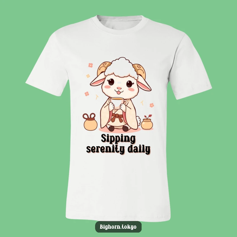Funny Sheep Kimono Tea Time T-Shirt: Relaxed Humor and a Perfect Funny Gift
