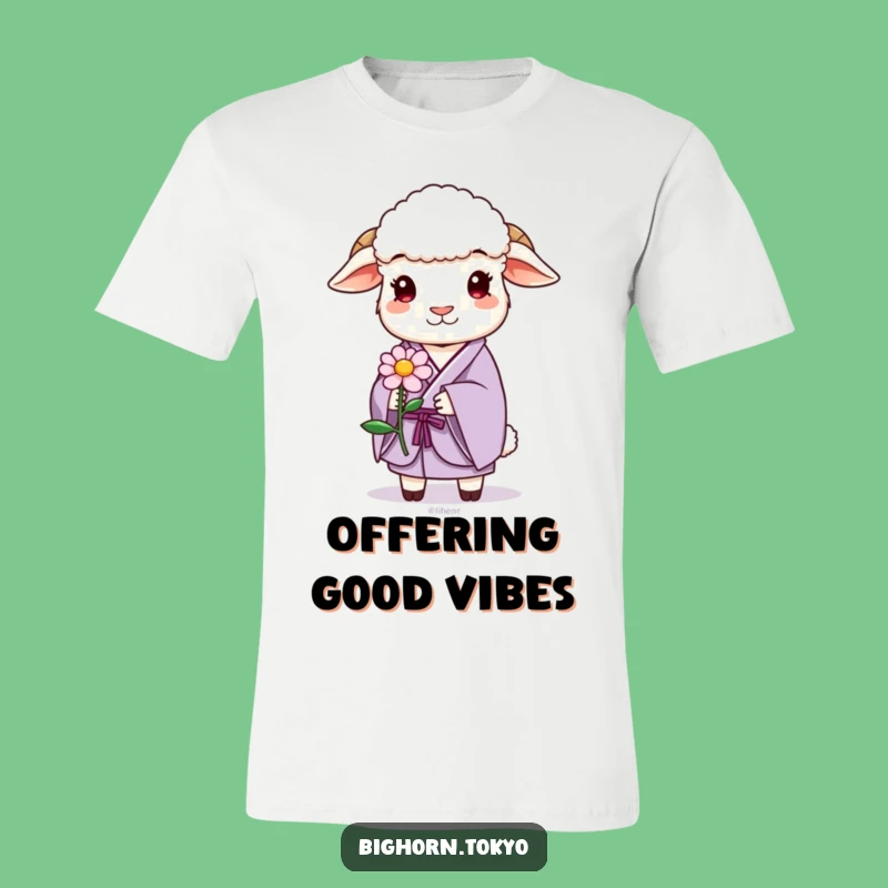 Funny Sheep Lavender Kimono T-Shirt: Offer Kindness with Humorous Style