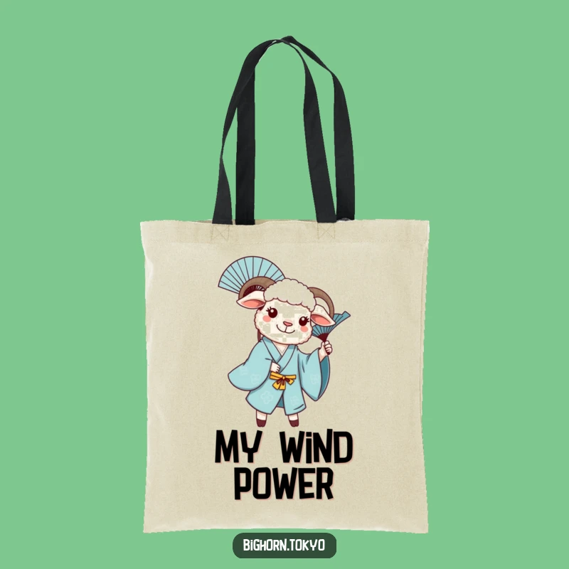 Funny Sheep Blue Kimono Tote Bag: Carry Your Joyful Spirit